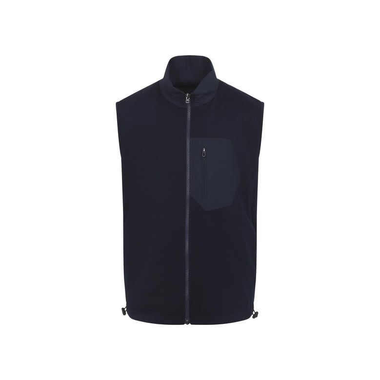 navy blue reversible virgin wool vest by Selfnex