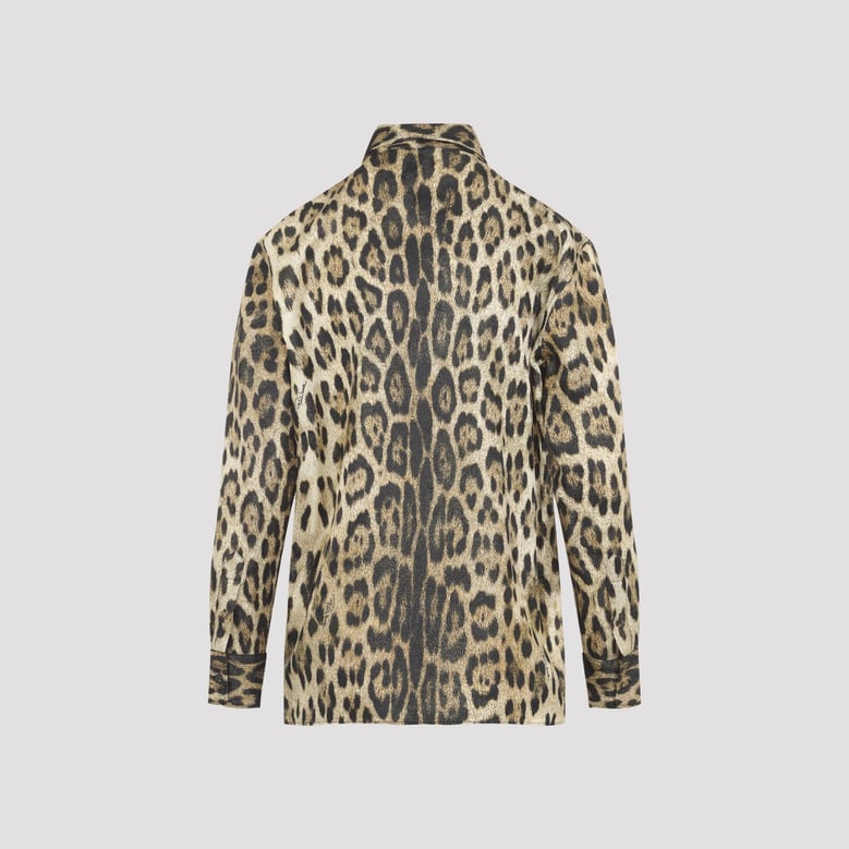 natural brown jaguard print shirt by Selfnex
