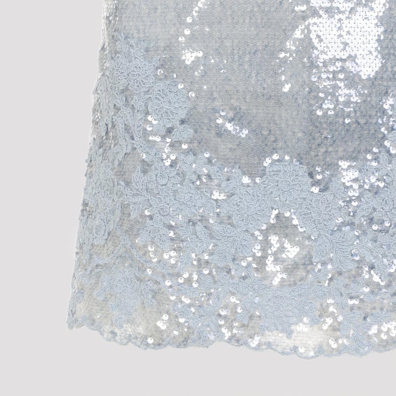light blue polyester mini dress by Selfnex