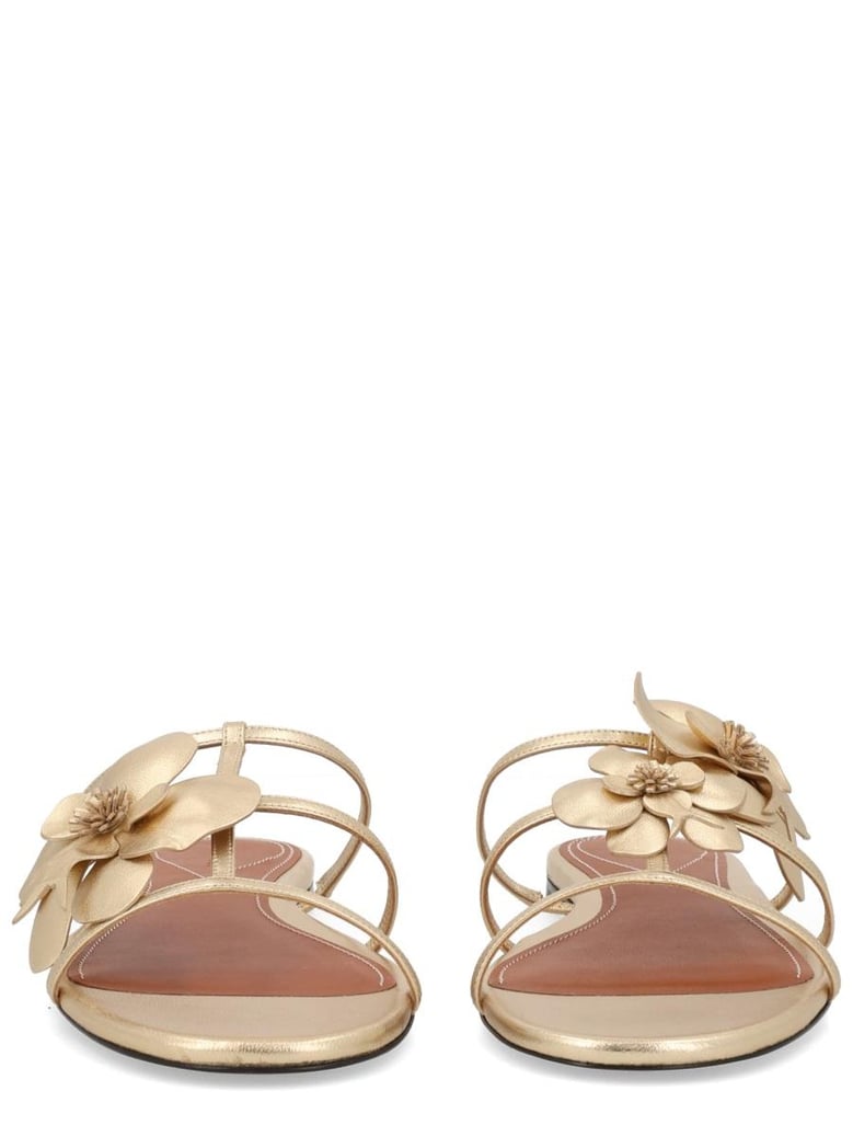 gold leather flat by Selfnex