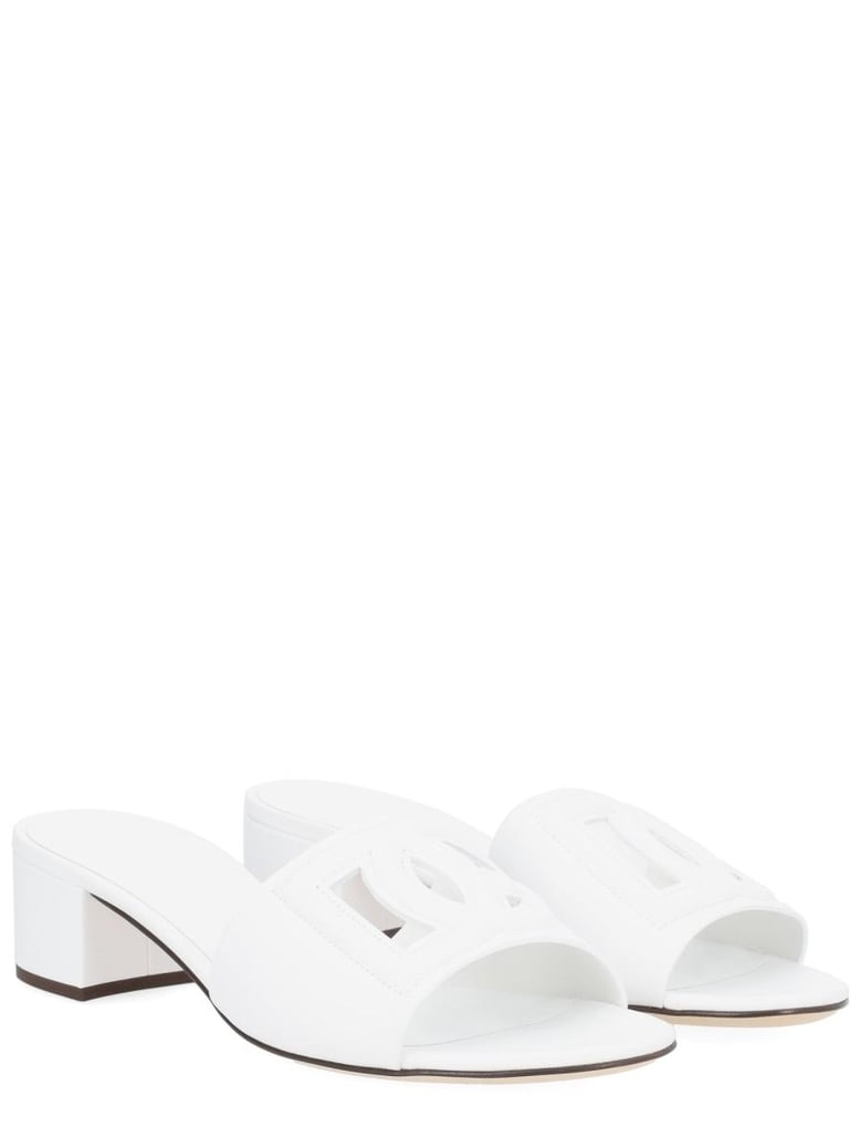 white leather flats by Selfnex