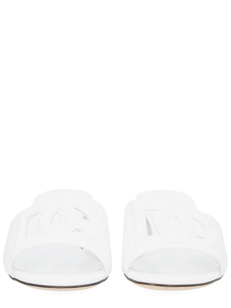 white leather flats by Selfnex