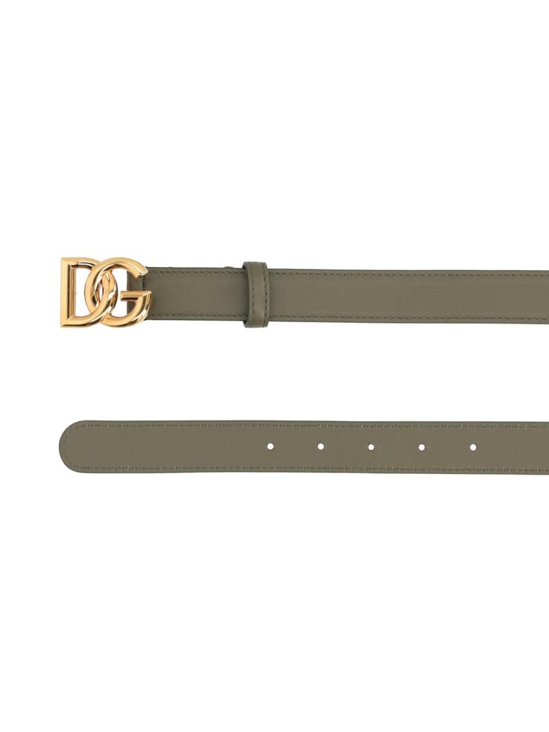 military green leather belt by Selfnex