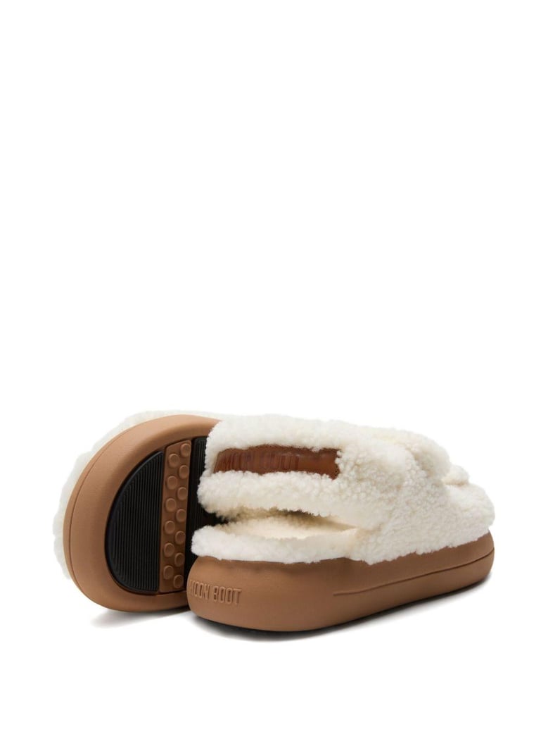 shearling double strap sandals by Selfnex