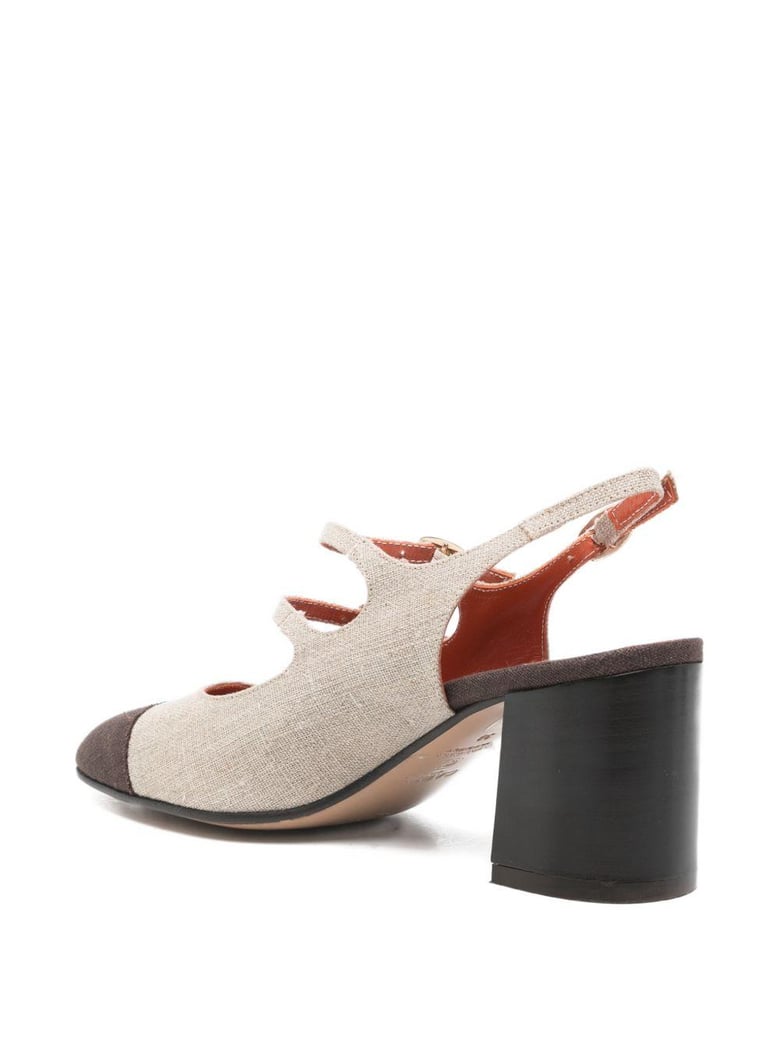 papaya slingback pumps by Selfnex