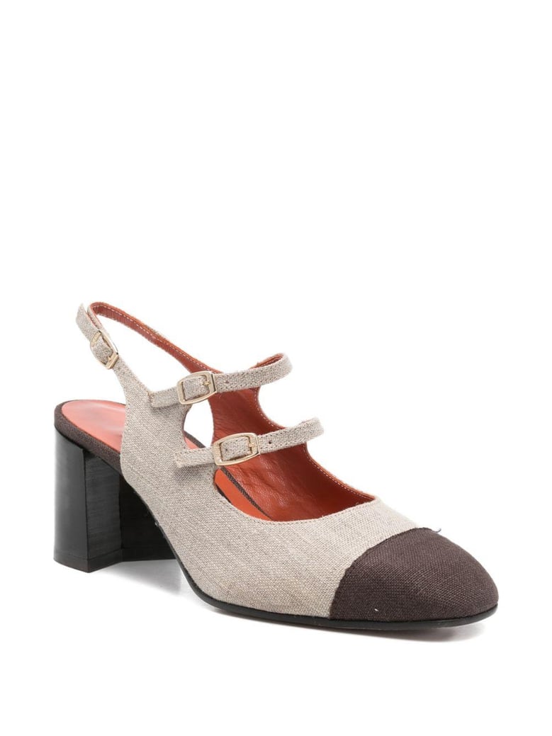papaya slingback pumps by Selfnex
