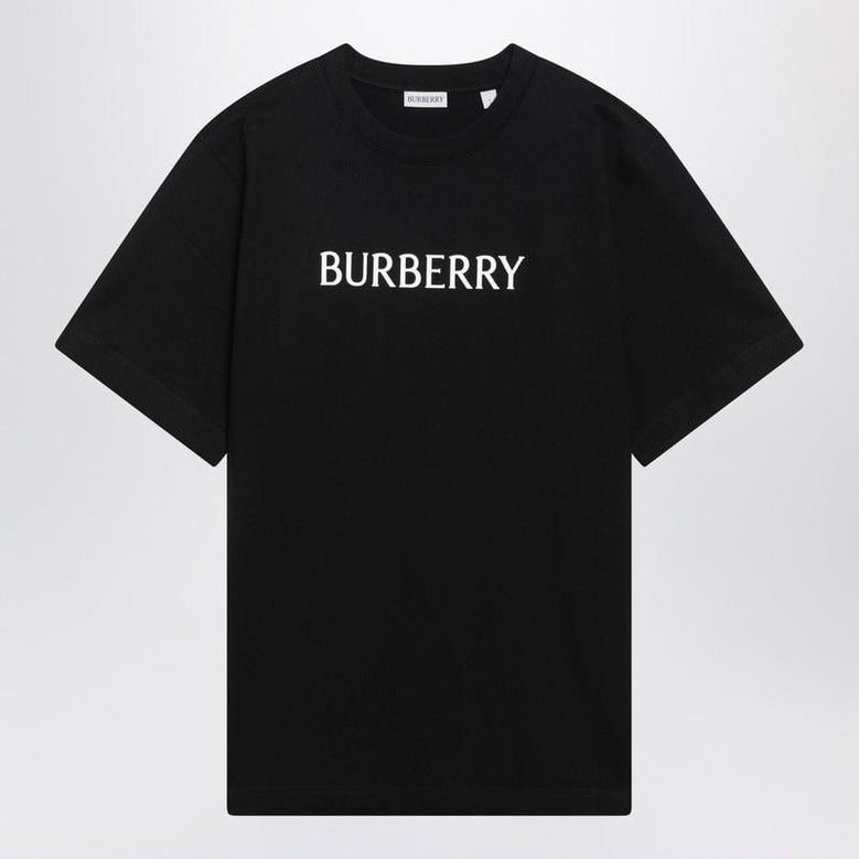black tshirt with logo print by Selfnex