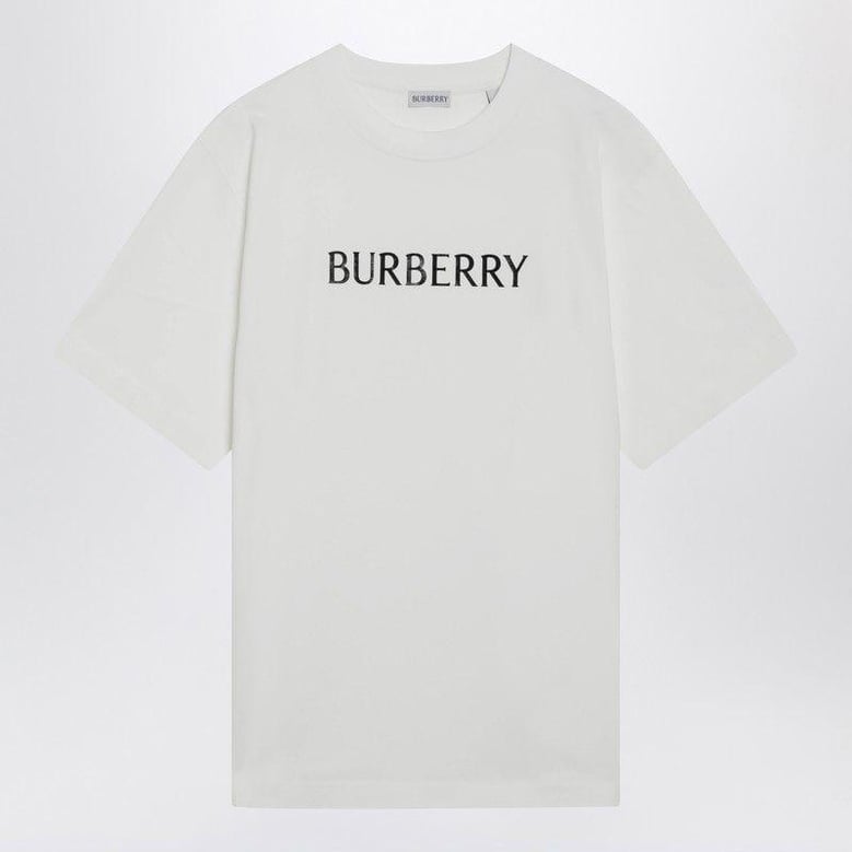 white tshirt with logo print by Selfnex