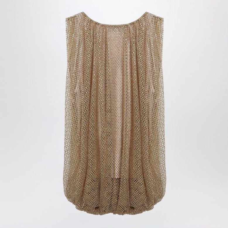 camel mesh top with crystals by Selfnex