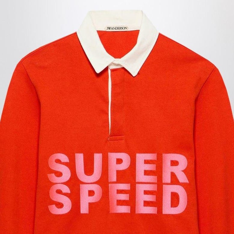 bright red super speed polo shirt by Selfnex