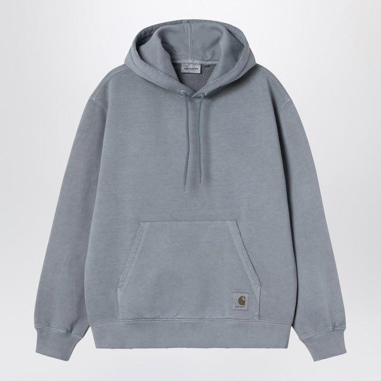 hooded torion sweatshirt office blue/grind washed by Selfnex