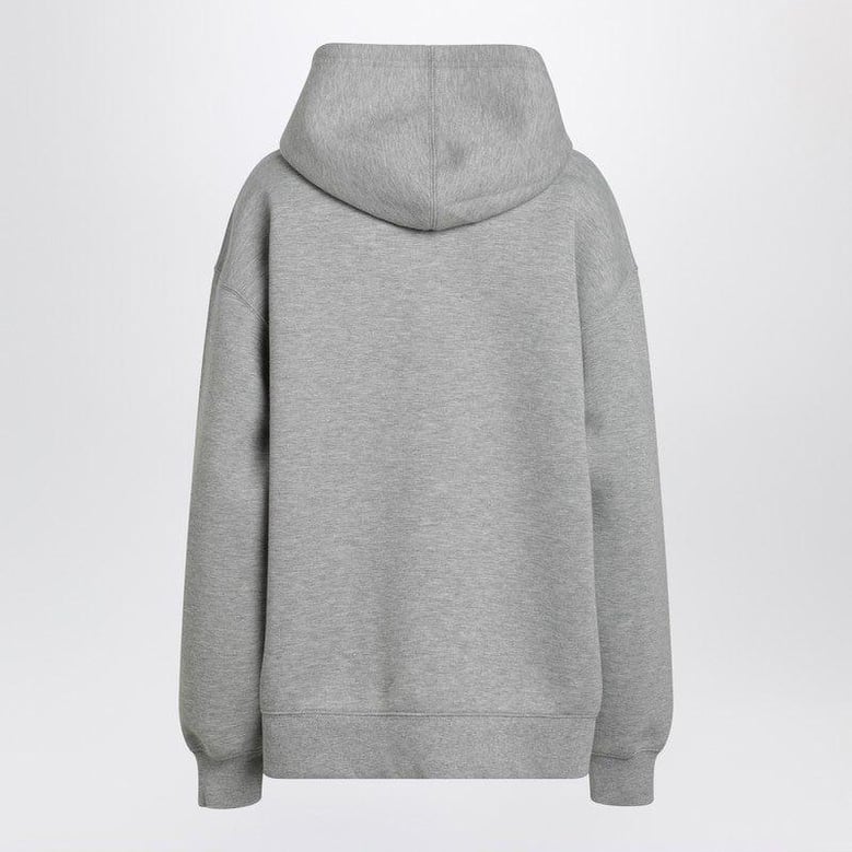 grey zip sweatshirt in cotton blend by Selfnex