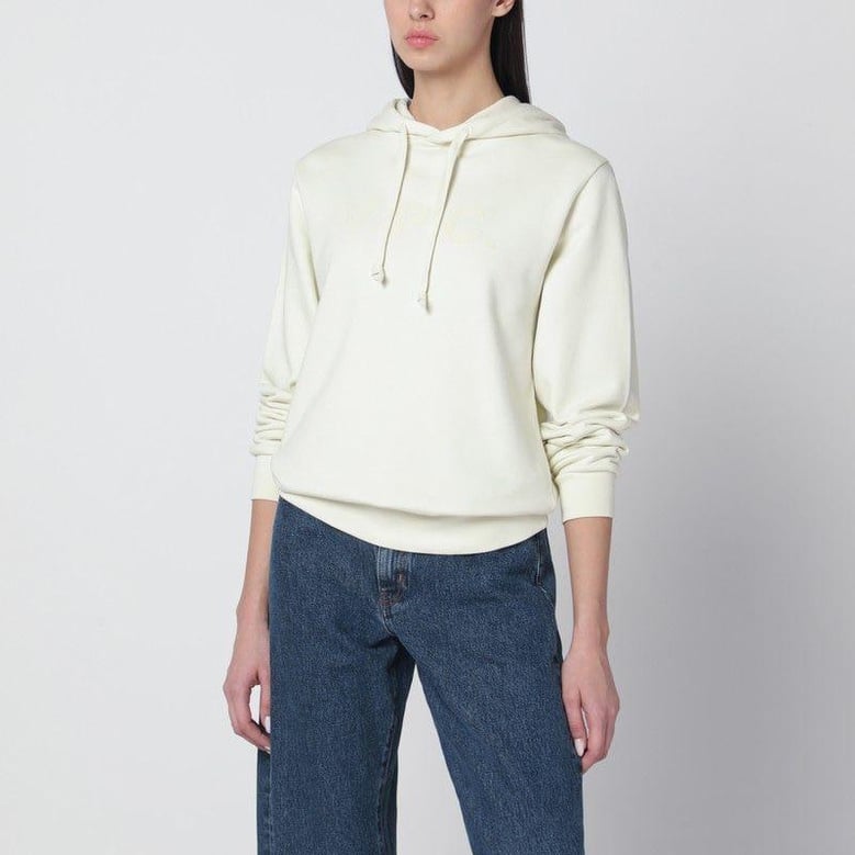 ecru sweatshirt with logo print by Selfnex