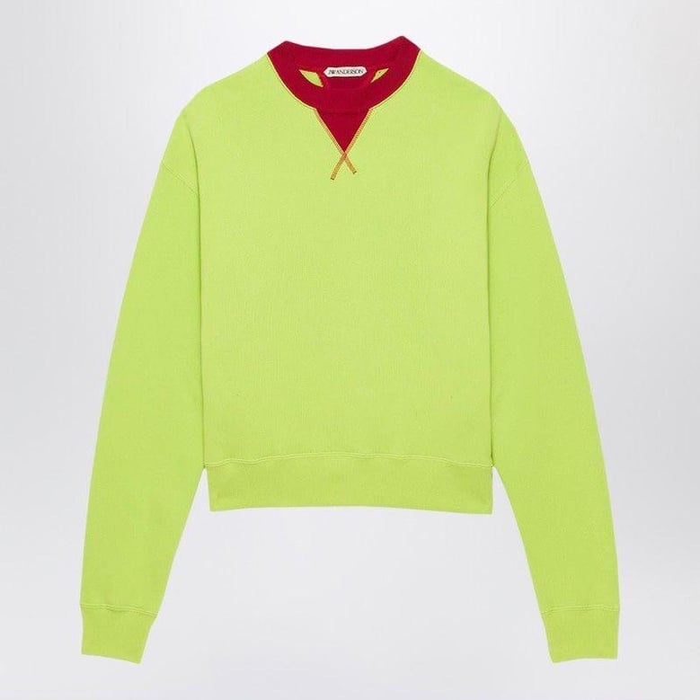 lime/red crewneck sweatshirt by Selfnex