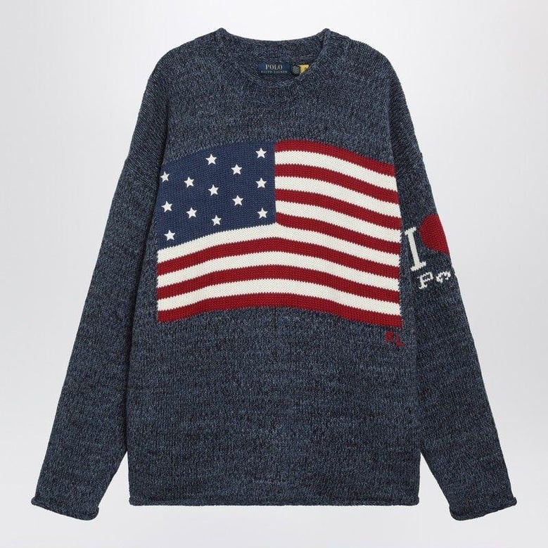 regularfit “i love polo” flag sweater by Selfnex