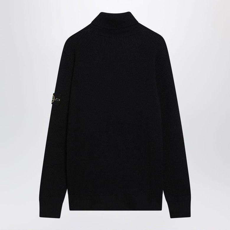 navy blue turtleneck sweater with regular fit by Selfnex