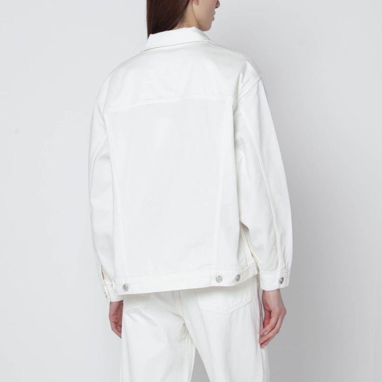 ecru organic denim jacket by Selfnex