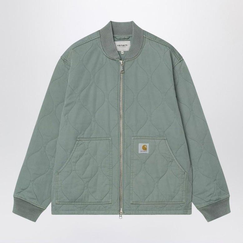 kylan liner velvet jacket in green by Selfnex
