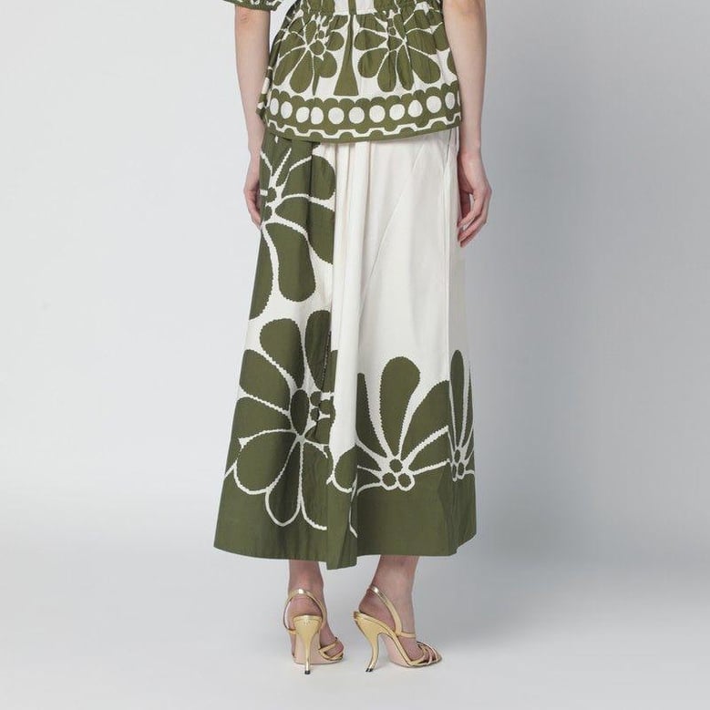 palermo maxi skirt with green print by Selfnex