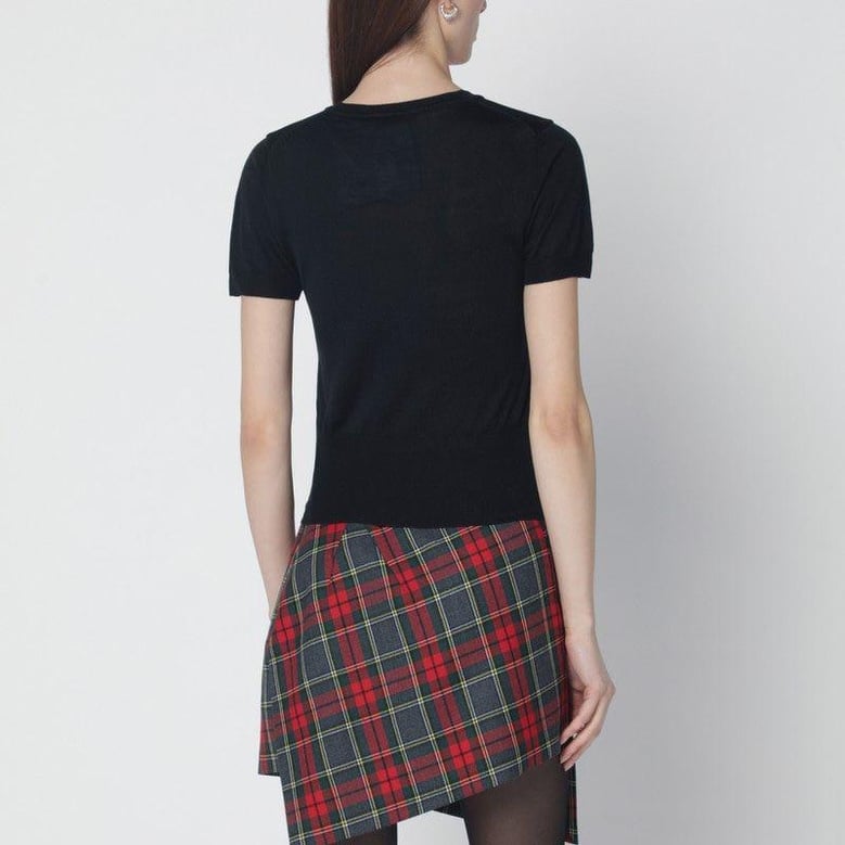 black bea wool and silk top by Selfnex