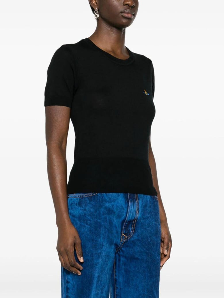 black bea wool and silk top by Selfnex
