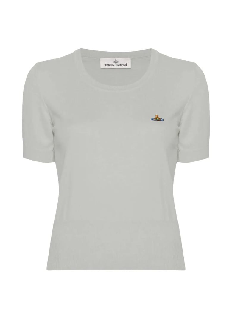 light grey bea wool and silk top by Selfnex