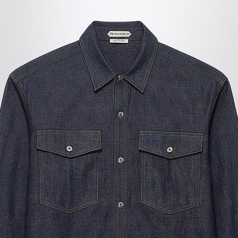 indigo oversized denim shirt by Selfnex