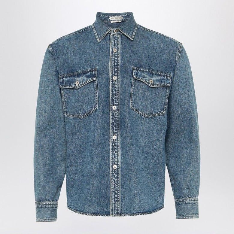 midblue oversized denim shirt by Selfnex