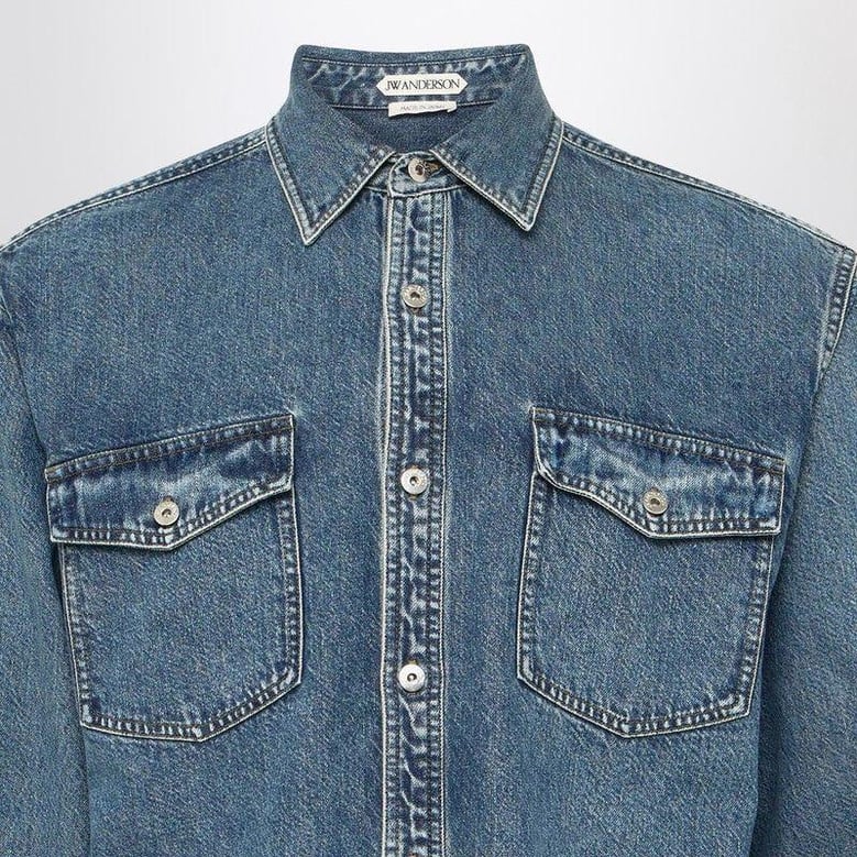midblue oversized denim shirt by Selfnex