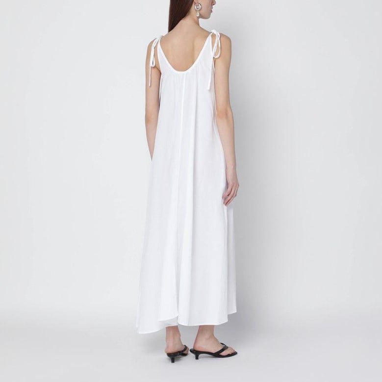 white linenblend dress by Selfnex