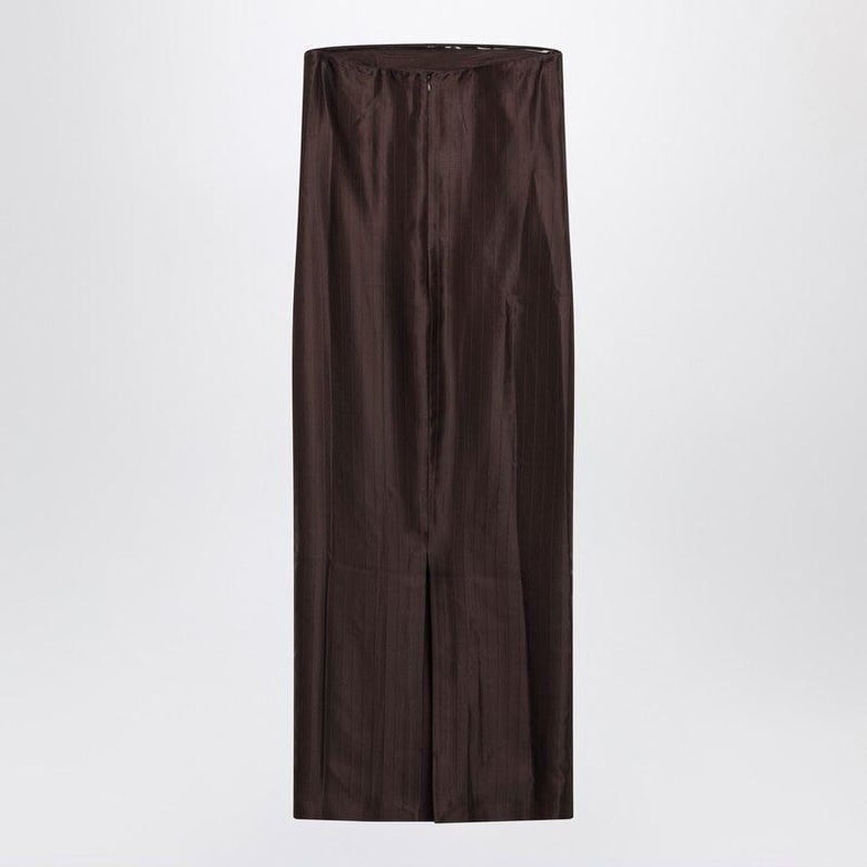 brown giulia bustier dress by Selfnex