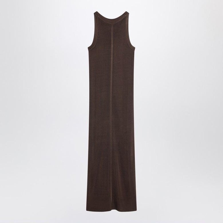 brown pablo knitted dress by Selfnex