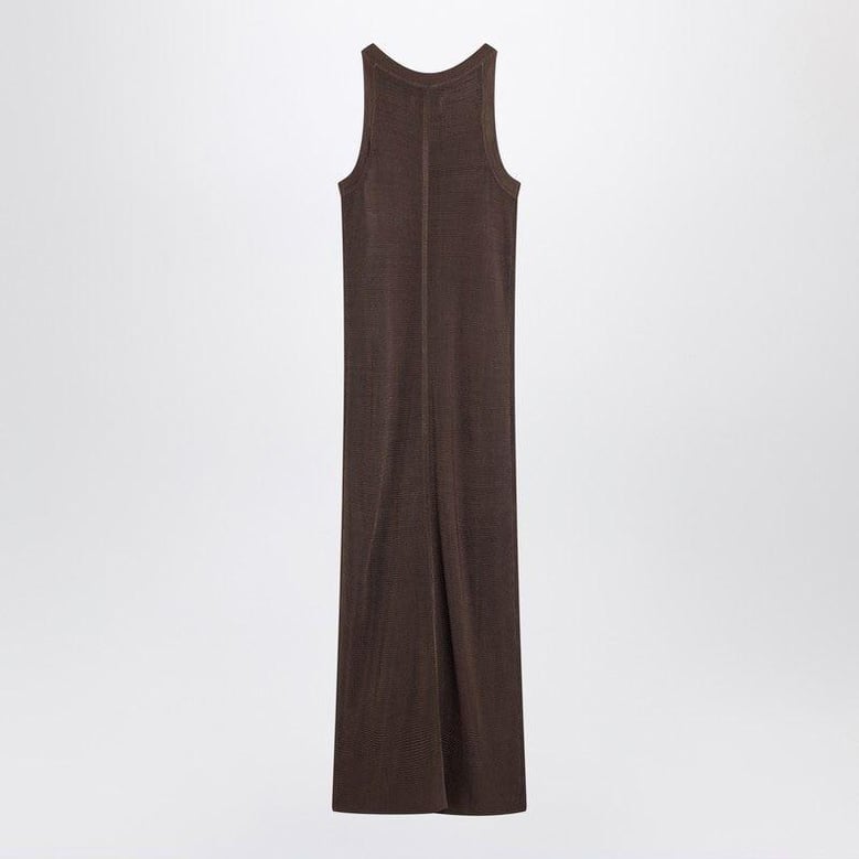 brown pablo knitted dress by Selfnex