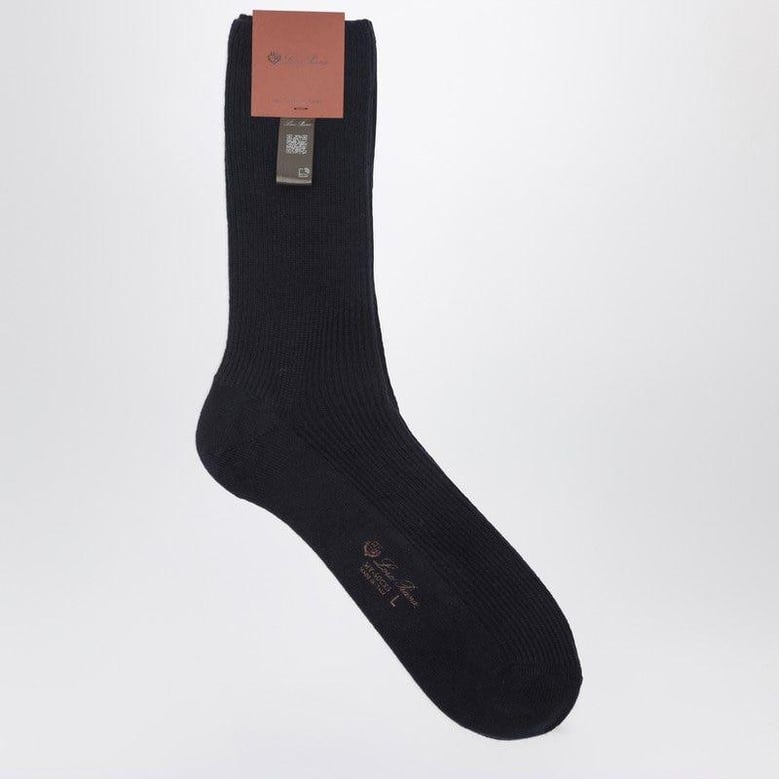 navy blue socks in baby cashmere by Selfnex