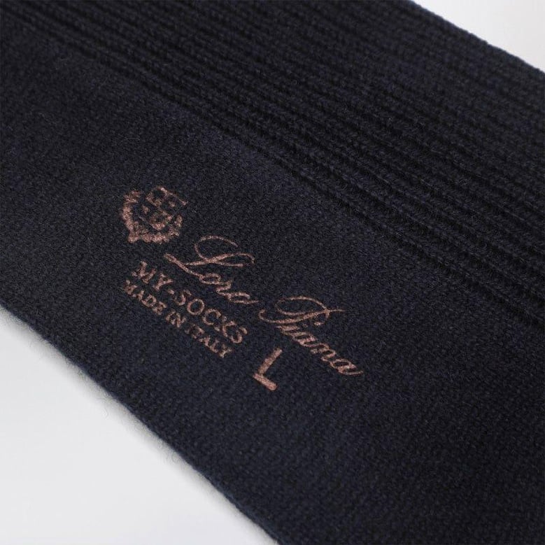 navy blue socks in baby cashmere by Selfnex