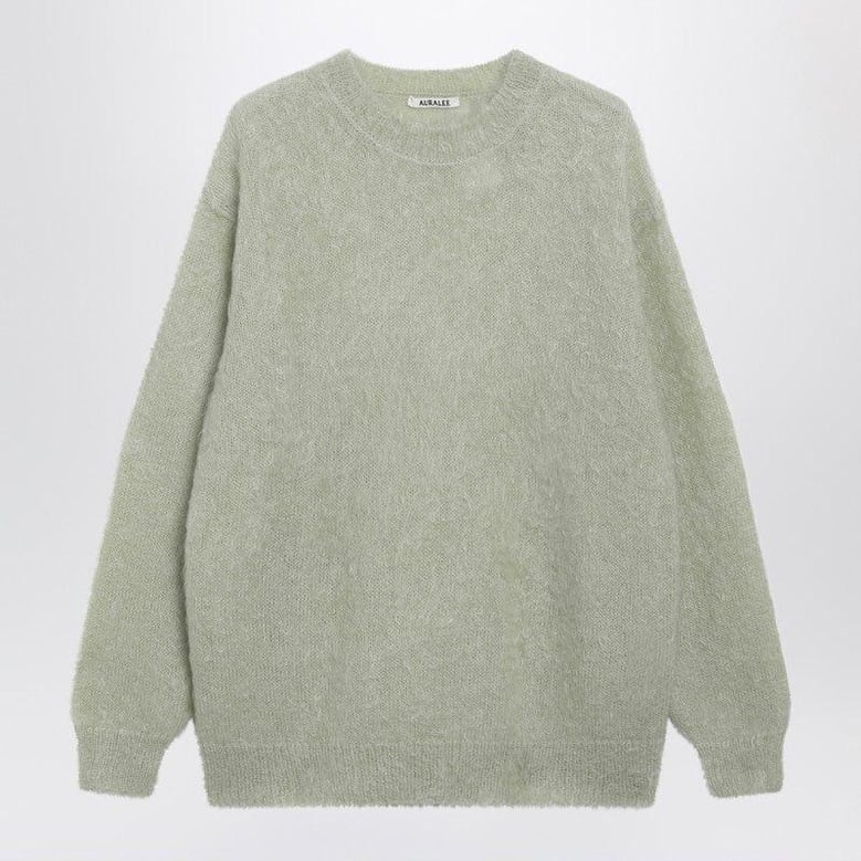 light green brushed mohairblend sweater by Selfnex