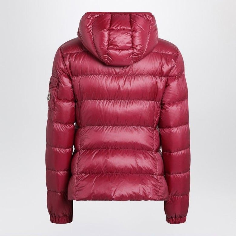 glesse short padded jacket with hood in red by Selfnex