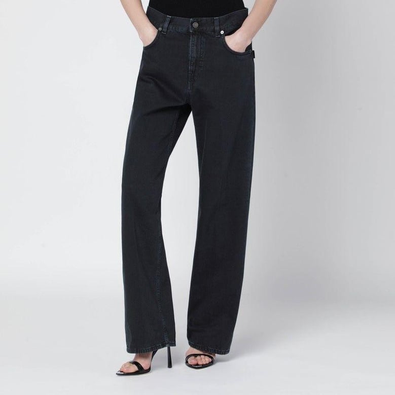 charcoal wideleg jeans by Selfnex