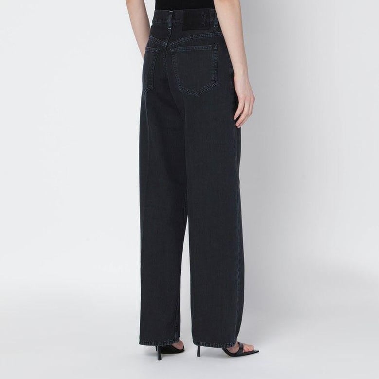 charcoal wideleg jeans by Selfnex