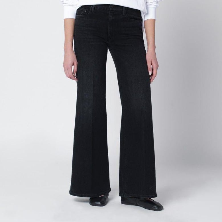 black flared spiked hair jeans by Selfnex