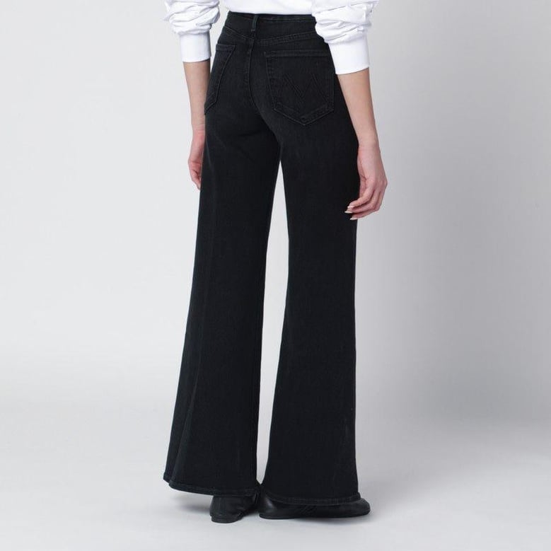 black flared spiked hair jeans by Selfnex