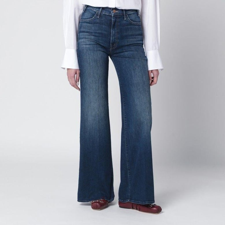 blue flared troublemaker jeans by Selfnex
