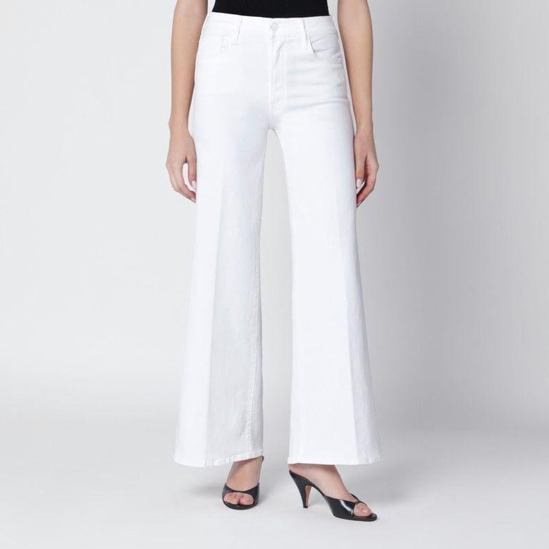 white flared fairest of them all jeans by Selfnex