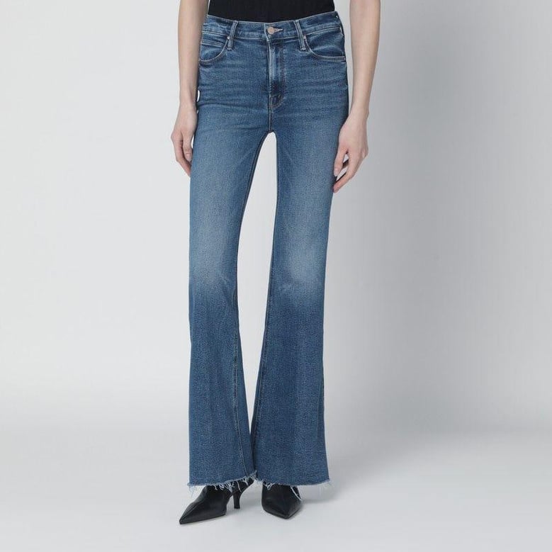 doozy sneak fray flared jeans by Selfnex