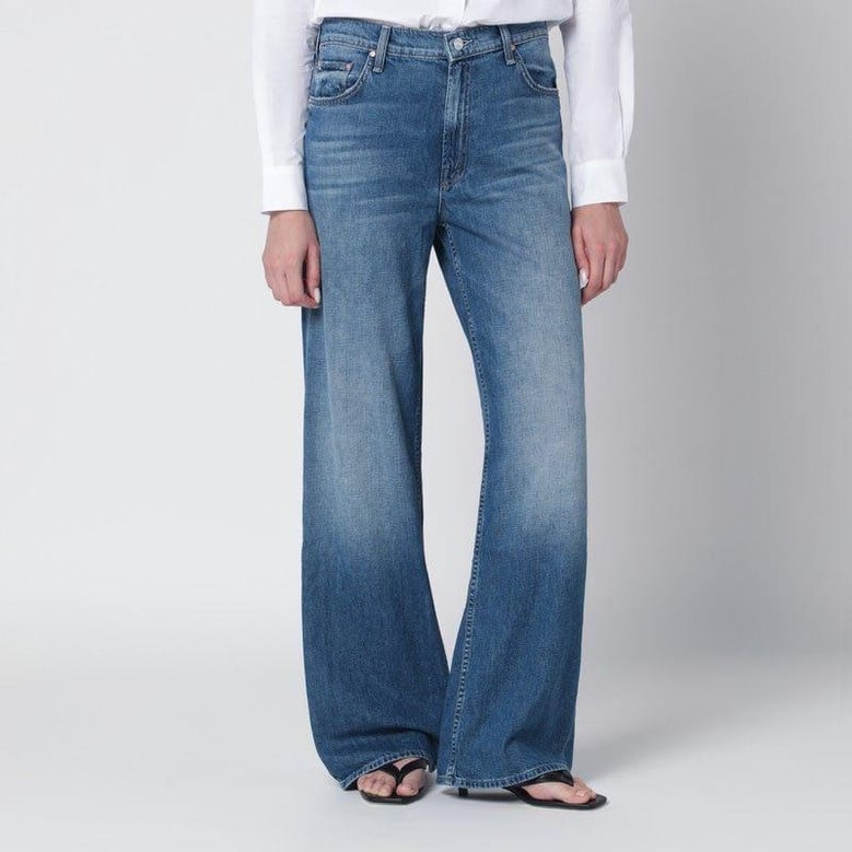 hit shuffle washed blue wideleg jeans by Selfnex