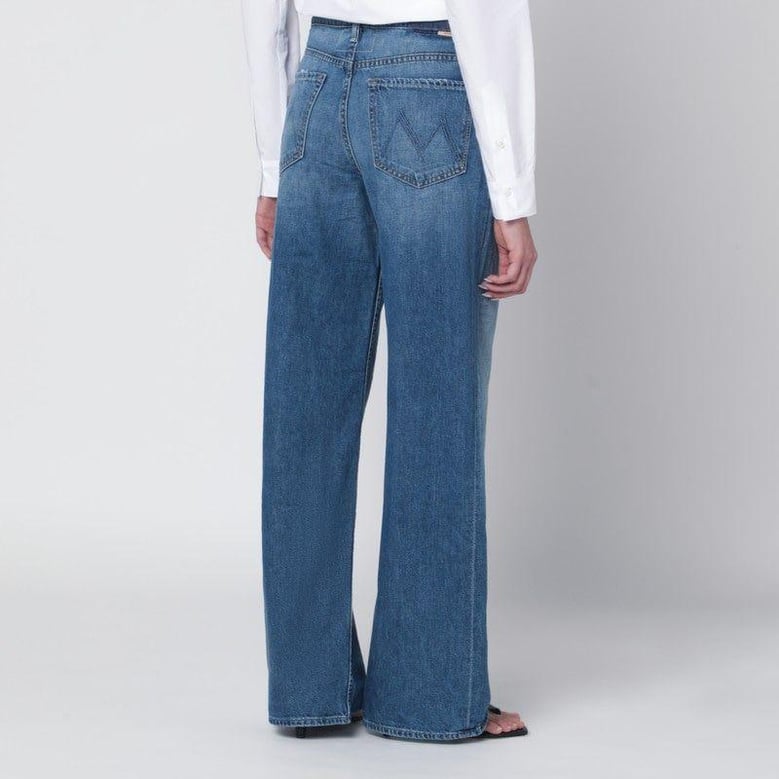 hit shuffle washed blue wideleg jeans by Selfnex