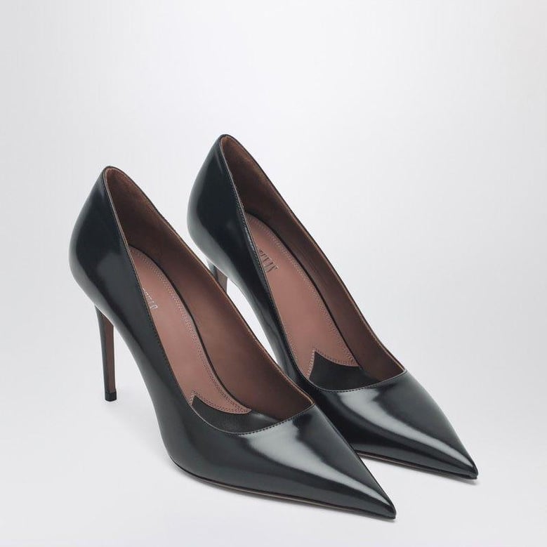 vera 85 black leather pumps by Selfnex
