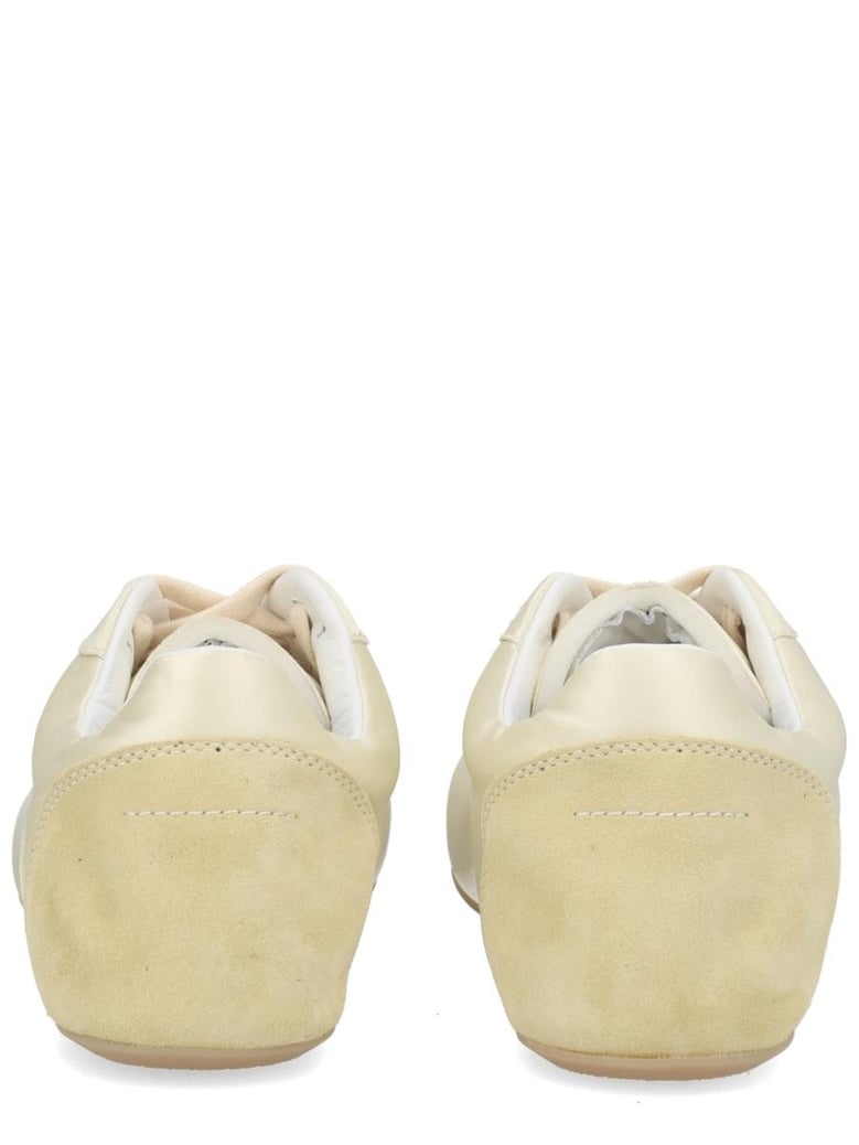 factory sneaker in white satin by Selfnex