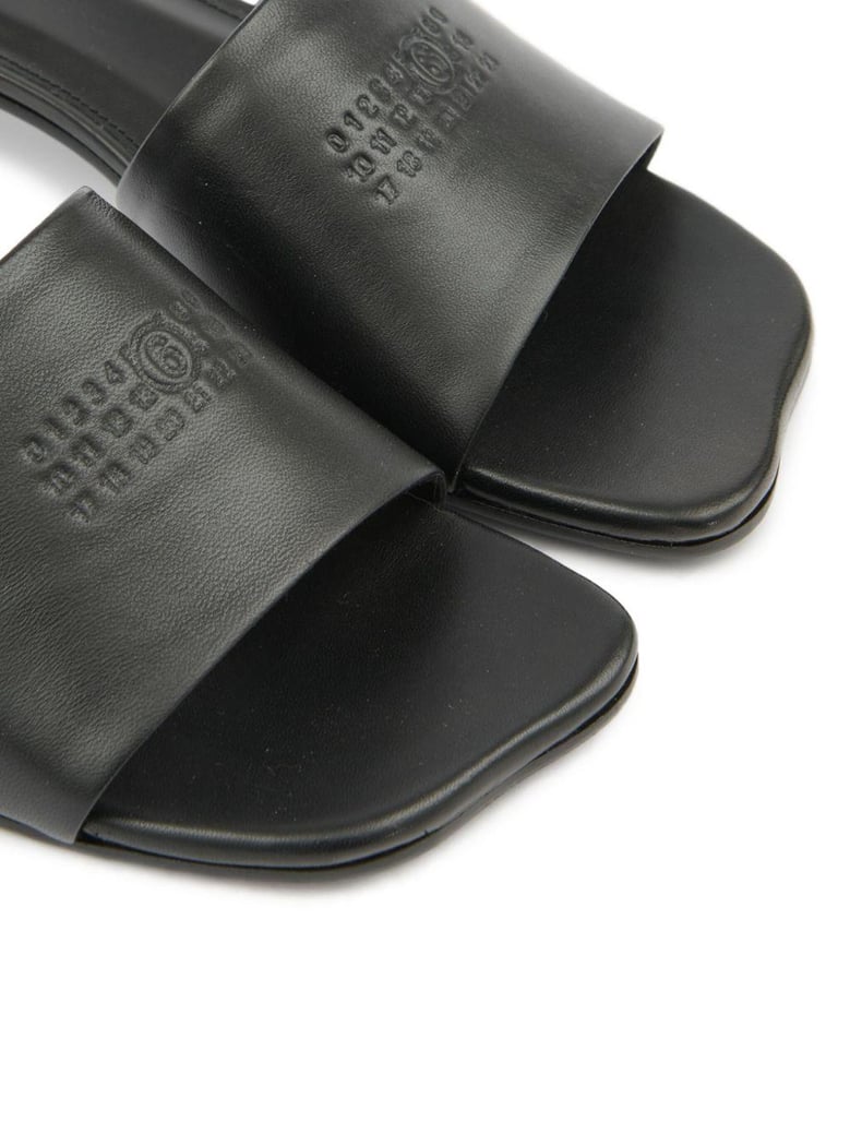 black anatomic sandals with low heel by Selfnex