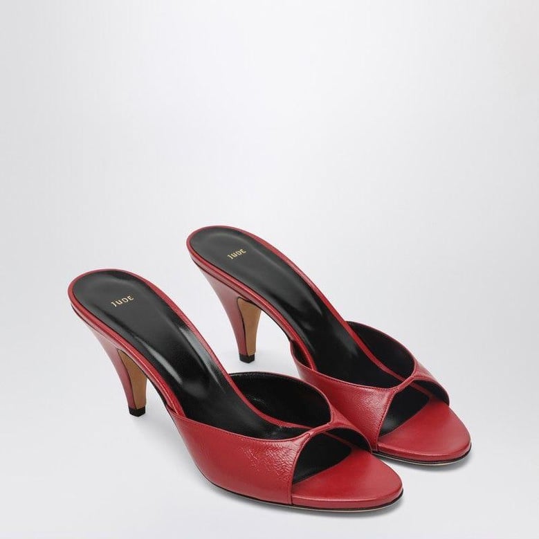 haze sandal in red leather by Selfnex